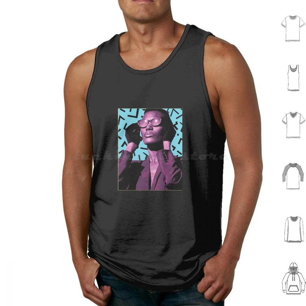 Grace Jones Disco Quen Tank Tops Print Cotton Grace Jones Jones Grace Music Gracejones Pop Art Fashion