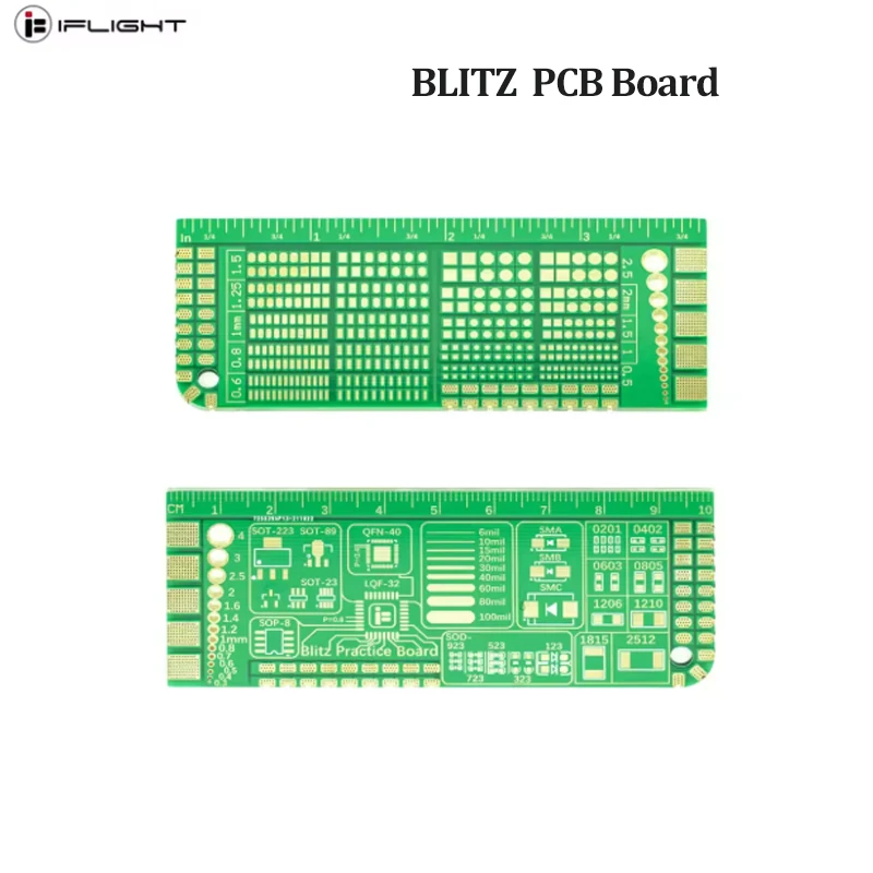 IFlight 100x40mm BLITZ PCB Practice Soldering Board for FPV Beginner New Pilots Improving Soldering Level DIY Tool