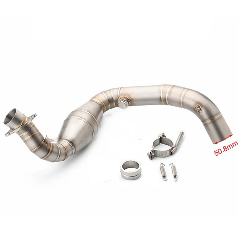 

Мотоциклетная выхлопная передняя труба для мотокросса, выхлопная труба из нержавеющей стали, полные системы, соединительная трубка для BMW G310 G310R, без шнуровки