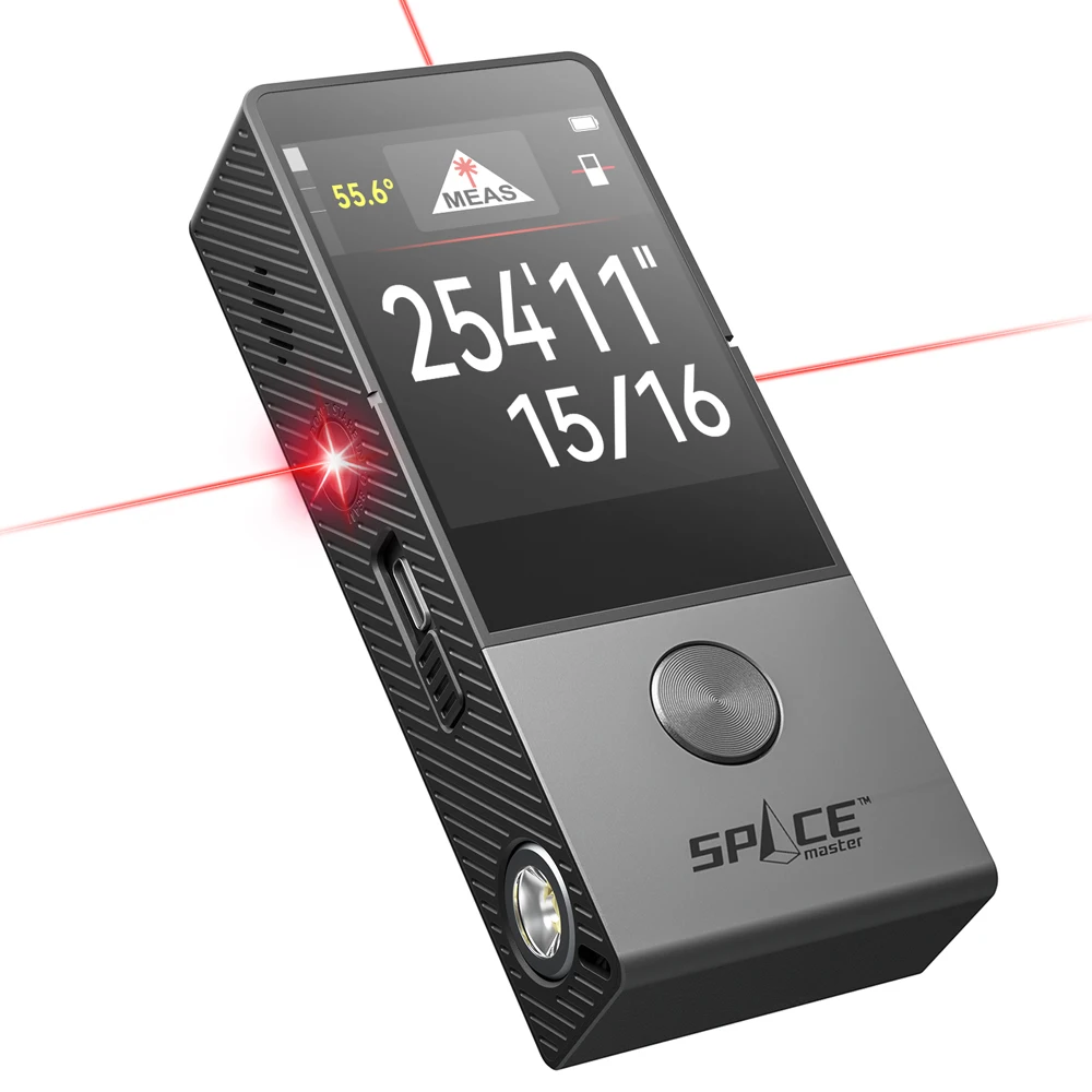 Medidor de Distância a Laser Pro com Alinhamento Visual 2.4 Ips Touch Screen Ferramentas de Medida 100m 18 Modos de Medição Mileseey-d9