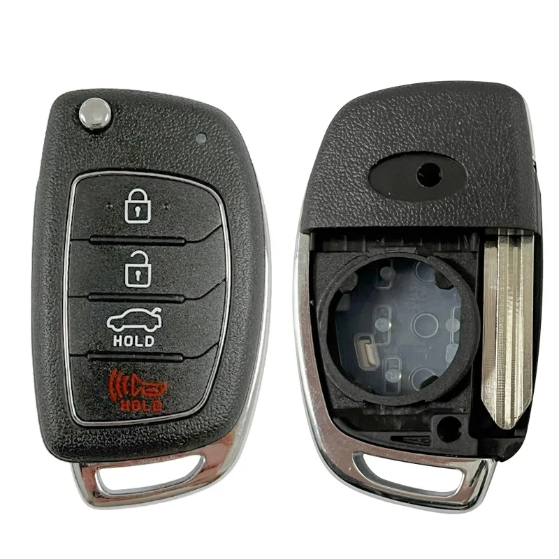 

CS020058 Aftermarekt Key Shell 4 Button for Hyundai Creta Remote Flip Key housing 95430-M4000 Replacement Car Key Shell