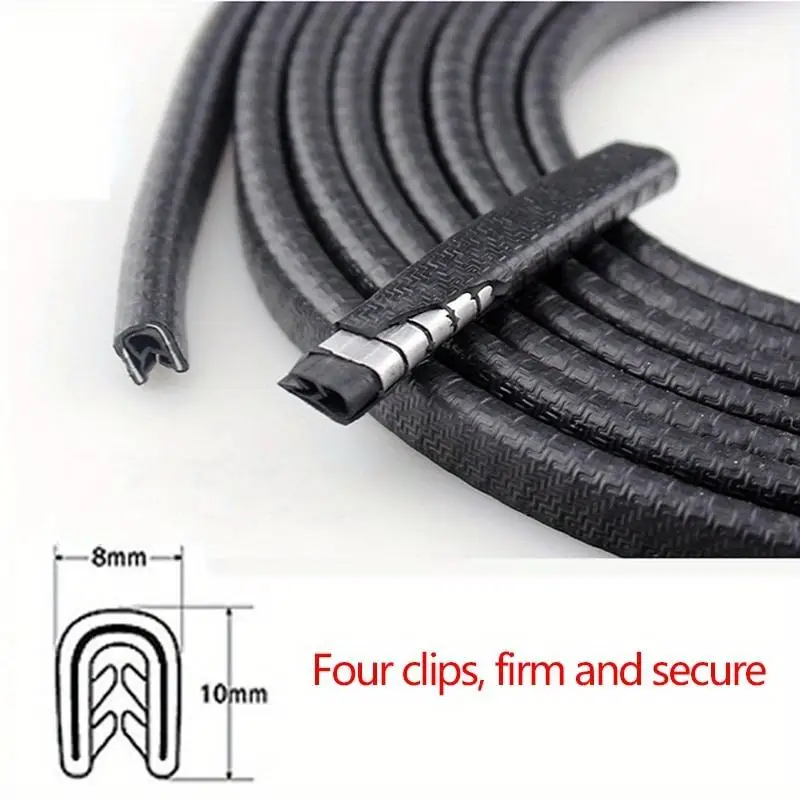 1Pc 5 Meter Car Door Edge Scratch Protector Strip Sealing Guard Trim for All Vehicles Universal Fit
