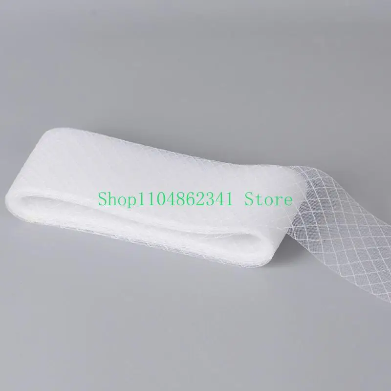 652F Elastic Mesh Ribbon Binding Veil for Sinamay Fascinator Hat Crafting Materials view 4