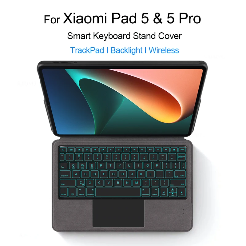 

Smart Touchpad Keyboard For Xiaomi Pad 5 Pro 2021 Case MiPad 5 Pro Mi Pad 5 mipad5 11" Wireless Keyboard Cover With Stand Holder