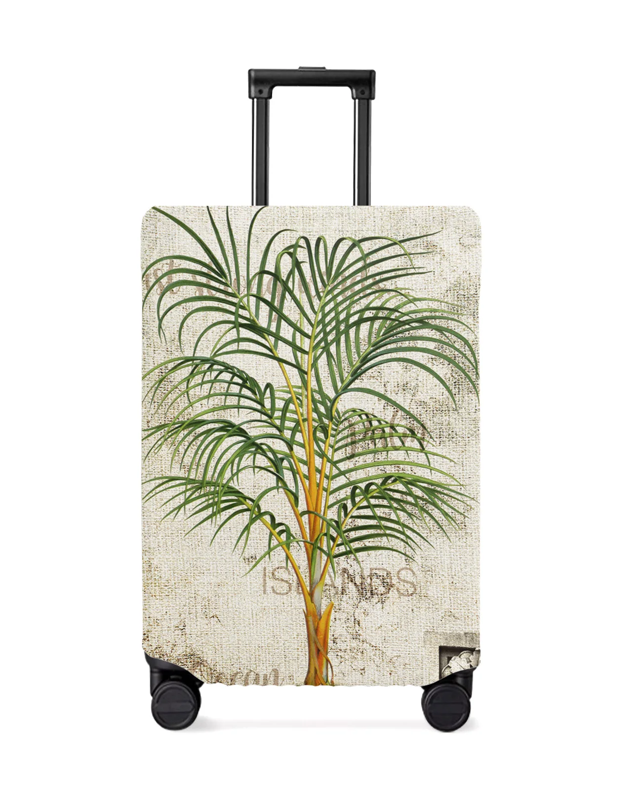 Vintage Tropical Plant Palm Tree Luggage Cover Stretch Suitcase Protector Baggage Dust Cover for 18-32 Inch Travel Suitcase Case