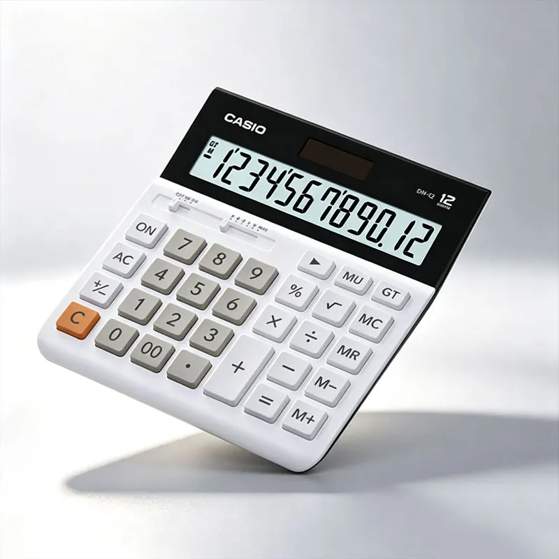 Casio DH-12/DH-14/MH-12/AX-12B/MX-12B/DX-120B: een eenvoudige en elegante rekenmachine. Logica voor een soepele werking. Kostenrekeningtool.