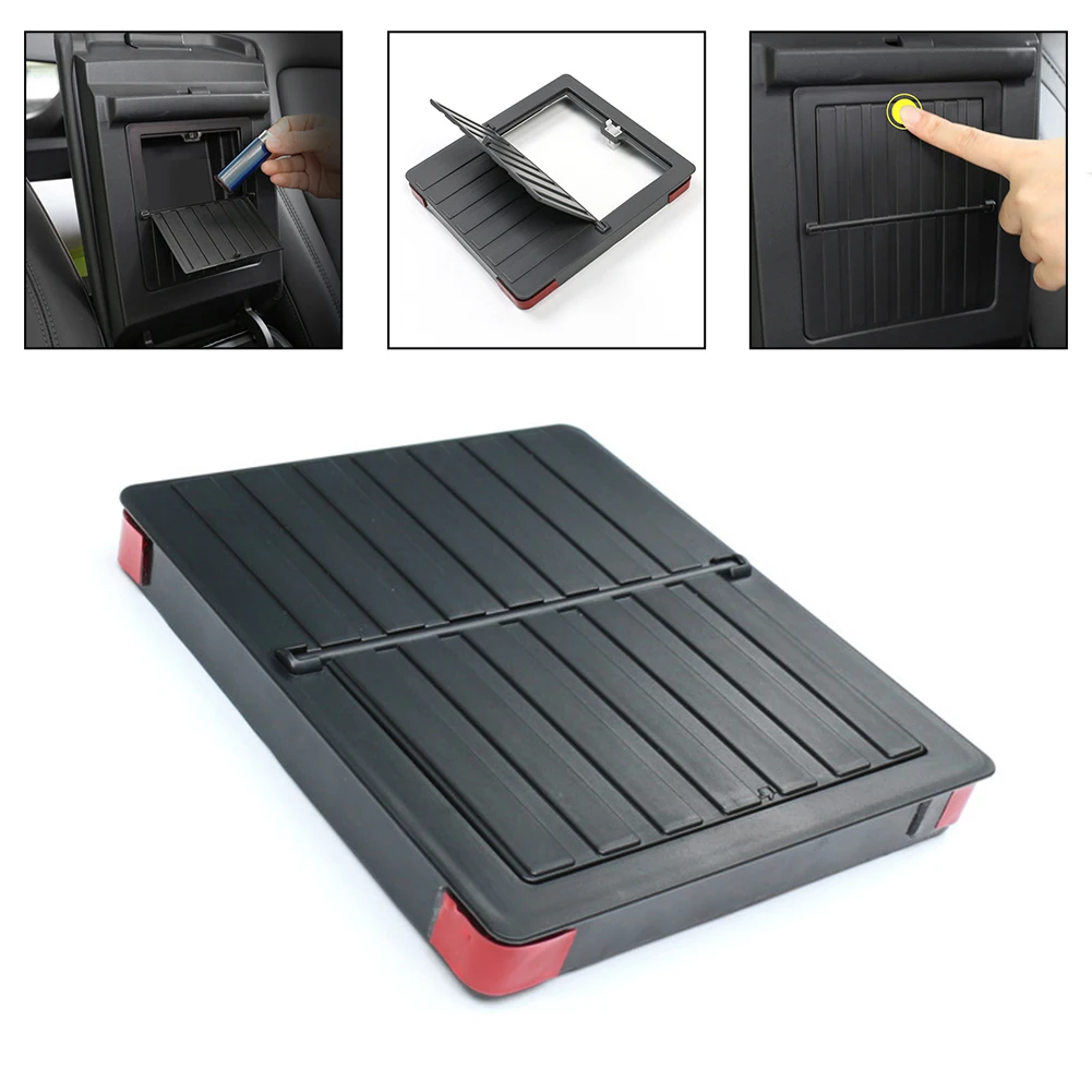 

One-Touch Hidden Storage Box Centre Console Armrest For Tesla Model 3 Y 21-23 Keys Card Storage Box