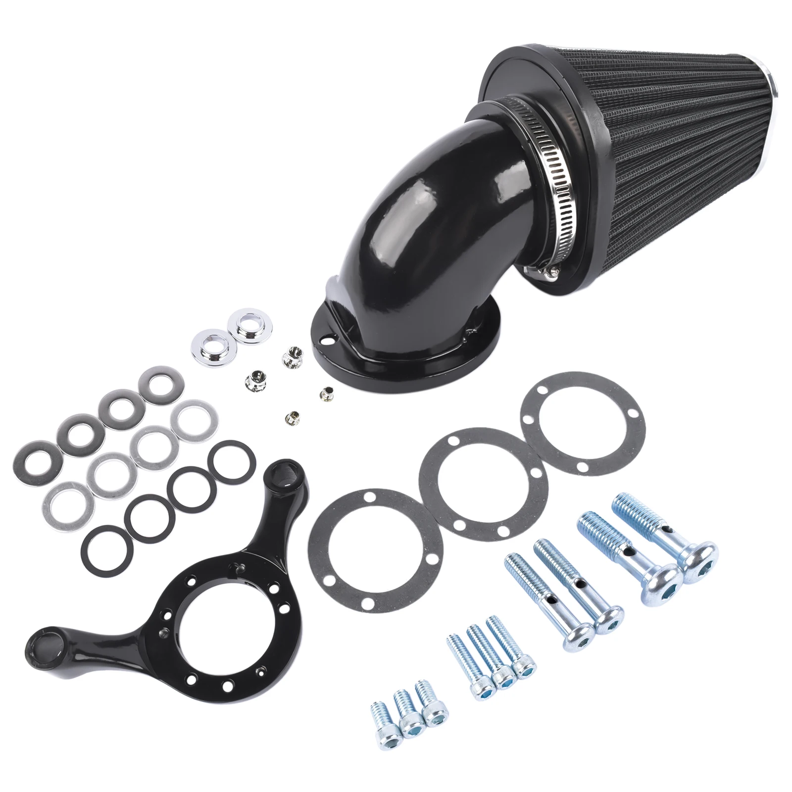 AP02 Black Cone Air Cleaner Filter Kit for Harley Dyna Softail Road Glide EFI FLTRI