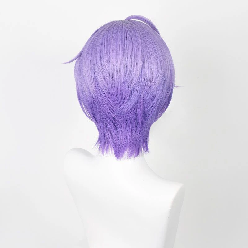 الأرجواني مركز فراق شعر مستعار قصير العالم الجديد كرنفال JiuNotte شعر مستعار تأثيري الصبي موضة مقلد الشعر ارتفاع درجة الحرارة الشعر الحرير