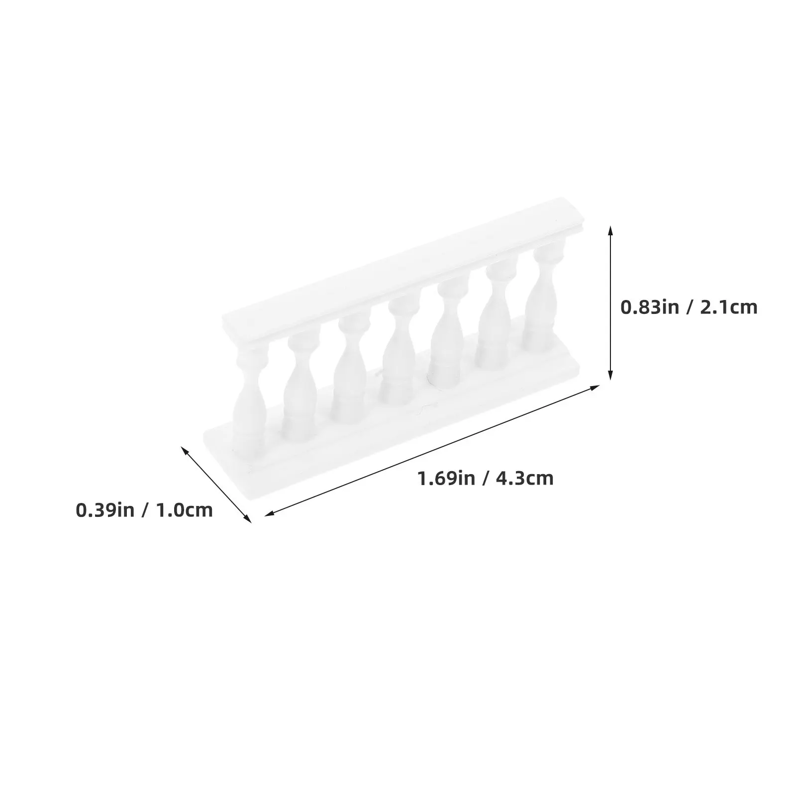 10Pcs Miniature Fence for Micro Landscapes Dollhouse Villas DIY Projects Plastic Decorative Fence Longlasting Scene Layout
