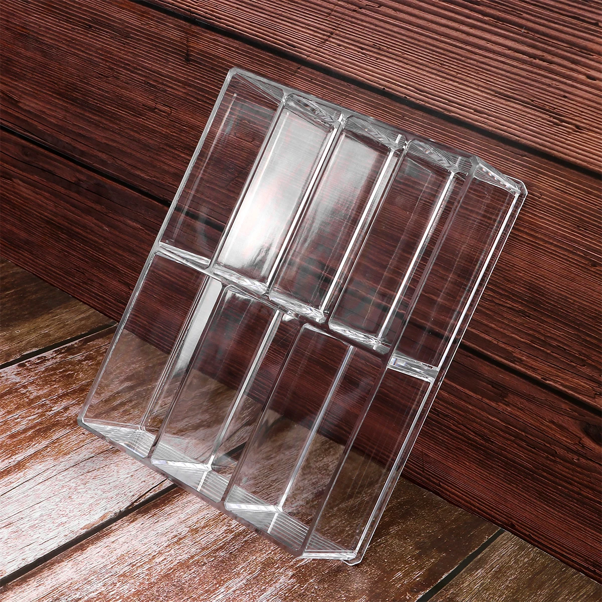 

1pc Eye Shadow Storage Box 7 Grid Acrylic Organizer Transparent Container For Makeup Brushes Jewelry Salon Home Use