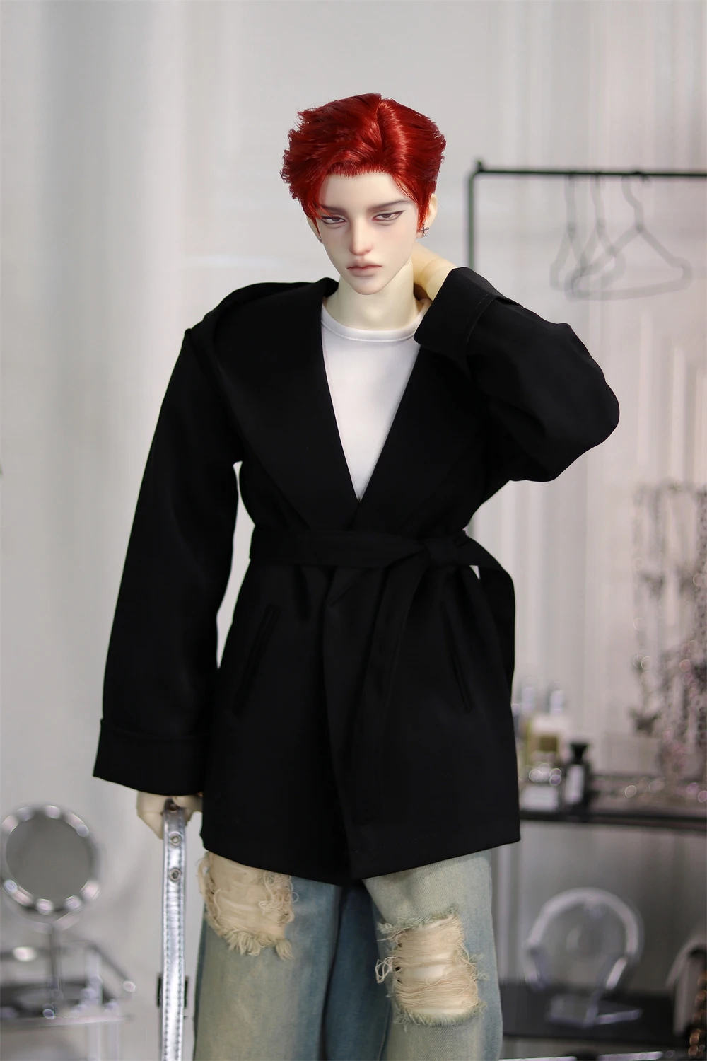 

【Лише одежда】Тренч Winbreaker с капюшоном в масштабе 1/3 и большим воротником с лацканами для soom id75 Dragon Soul 68/73 dk75 Big Dolls