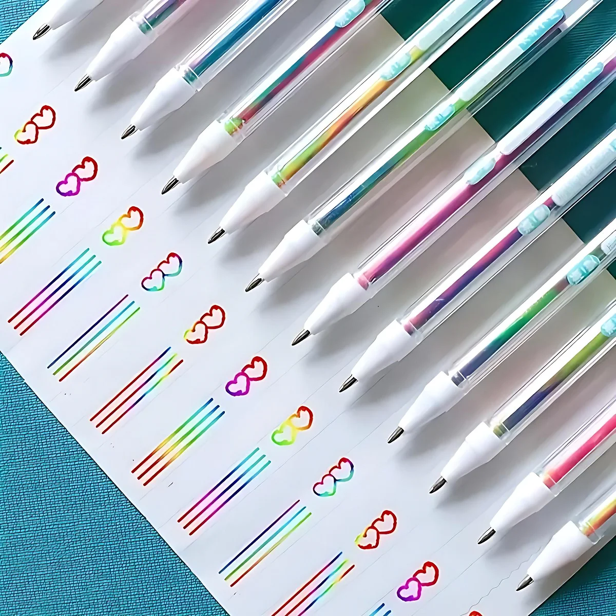 12-Pack Multicolor Gel Highlighter Pens - Quick-Dry, Smooth Writing, Perfect for Art and Creative Projects, Ideal for Students