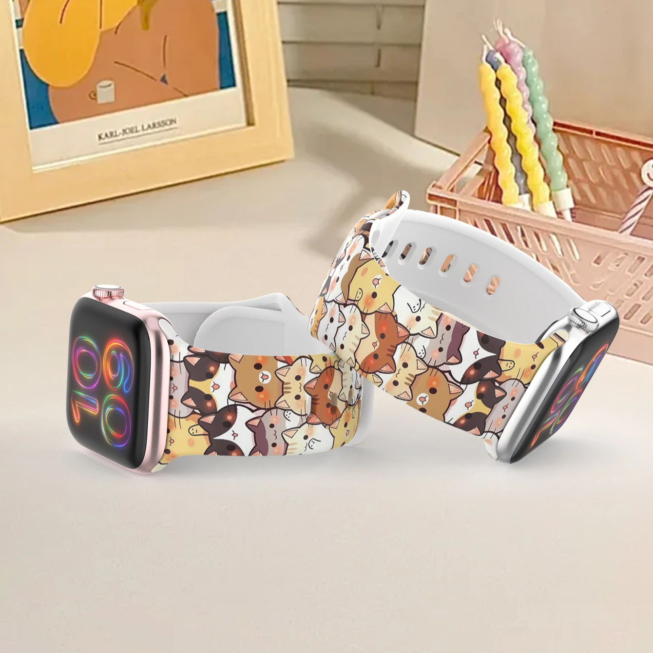 Cute Watch Band for Apple Watch 40/41/42/44/45/46/49mm, Soft and Comfortable Silicone Strap for Women.iWatch Series11 10 987 654 - view 3