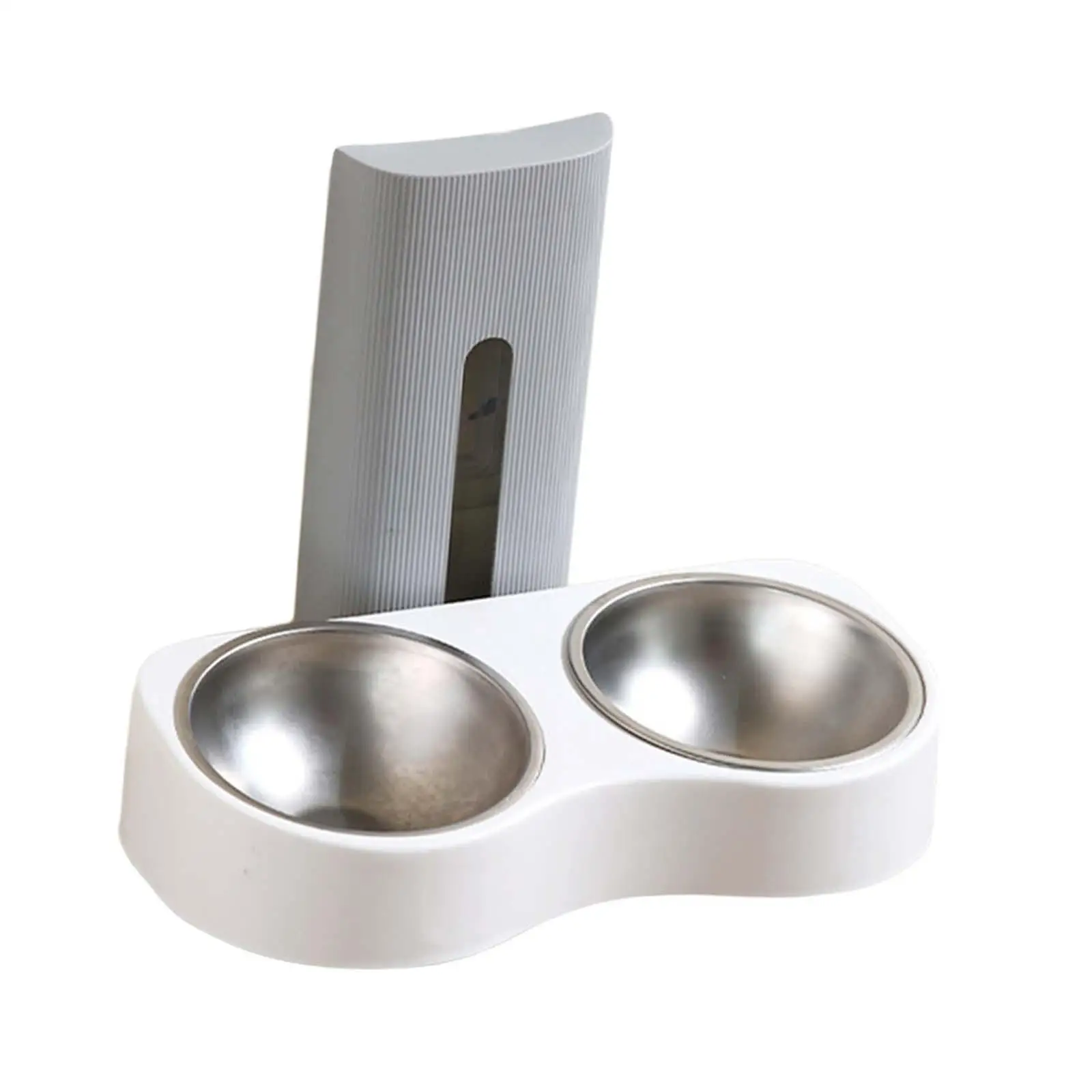 Pet Double Feeding Bowl Decor Multifunction Elevated Food Feeder Feeding Station for Dorm Room Puppy Balcony Kitten Household
