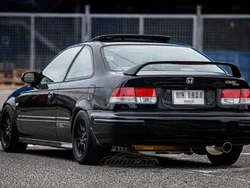 For 1996 97 98 99 2000 Honda Civic EK3 2 Door 4 Door with LED Lights High Quality ABS Plastic Spoiler Trunk Boot Wing Spoiler