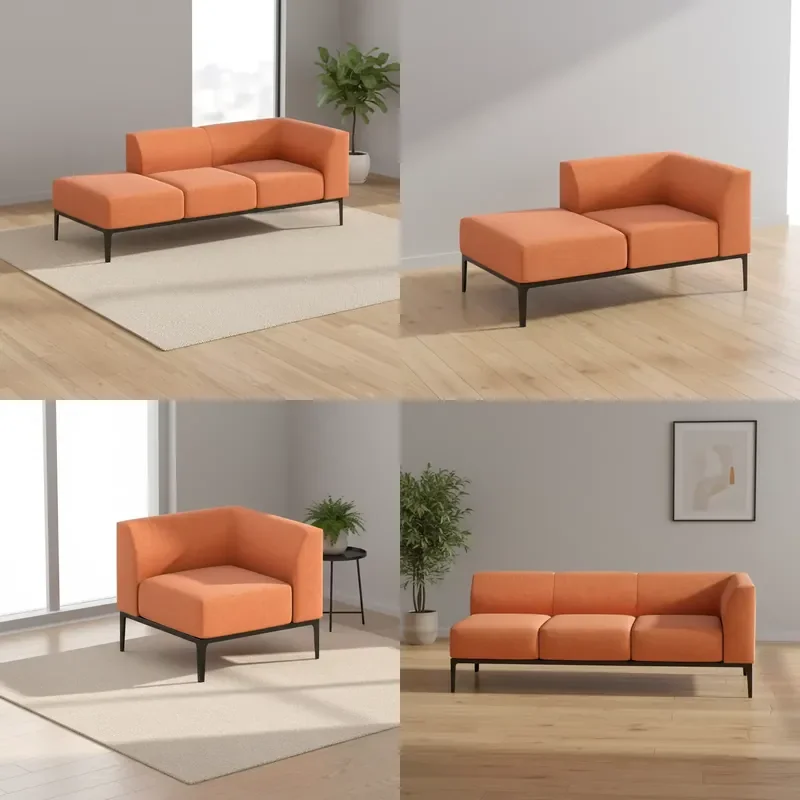 for Hsen series sofa durable public seating for office reception area and hotel lobby