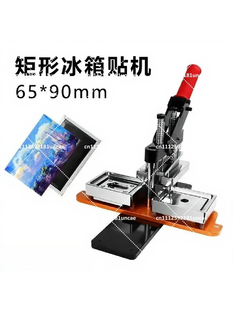 Rectangular Badge Making Machine Rotary Metal 90x65 Pasting Press Tool with Mold