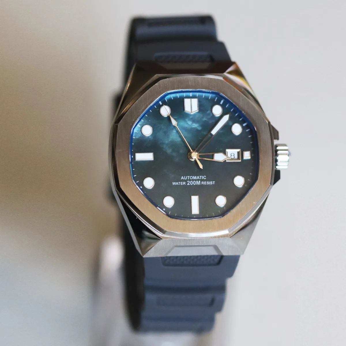 SIDAXIN Men Automatic Watch 41mm Mechanical Wristwatch Diver 50M Waterproof BGW-9 Luminous PT5000