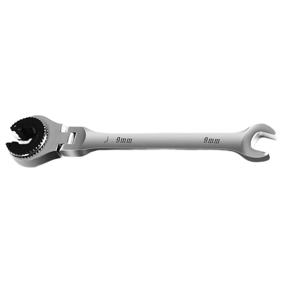 Ratcheting Tubing Wrench 8-27mm Flexible Head Design for Continuous Operation in Automotive and Household Repairs