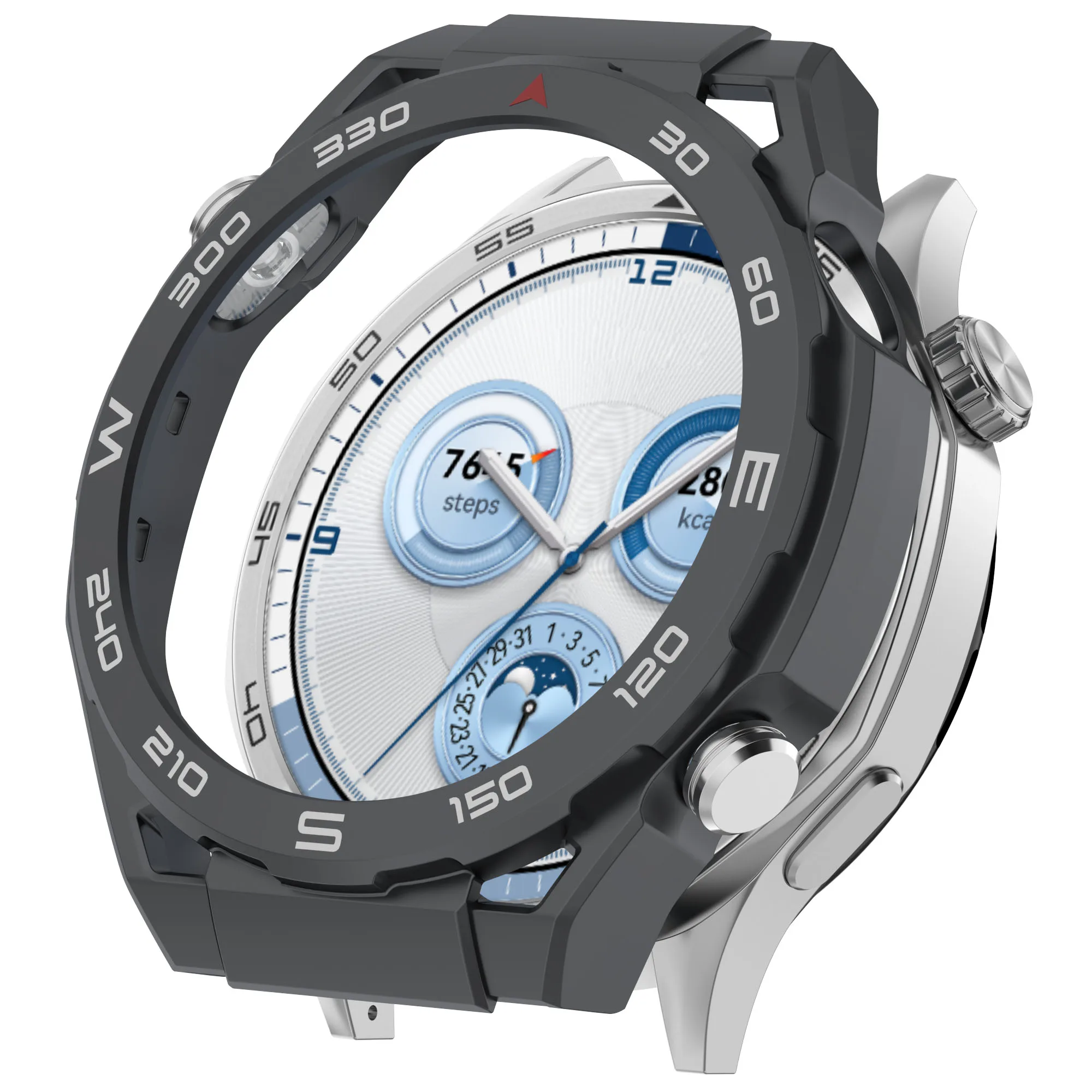 

Для Huawei Watch GT 4 46 мм Защитный чехол Высококачественная рамка для ПК с защитой от падения - серая