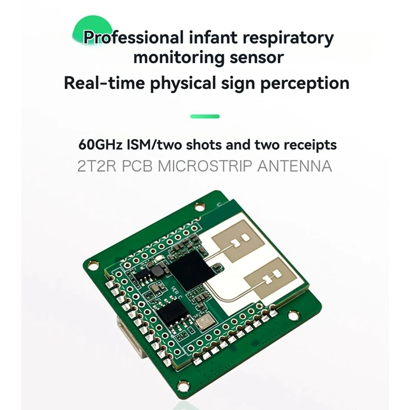 N11R- LD6002H-60G-Módulo de radar-Kit de respiração e batimentos cardíacos-detecção-Modulo de radar-sem contato-Monitoramento inteligente-módulo