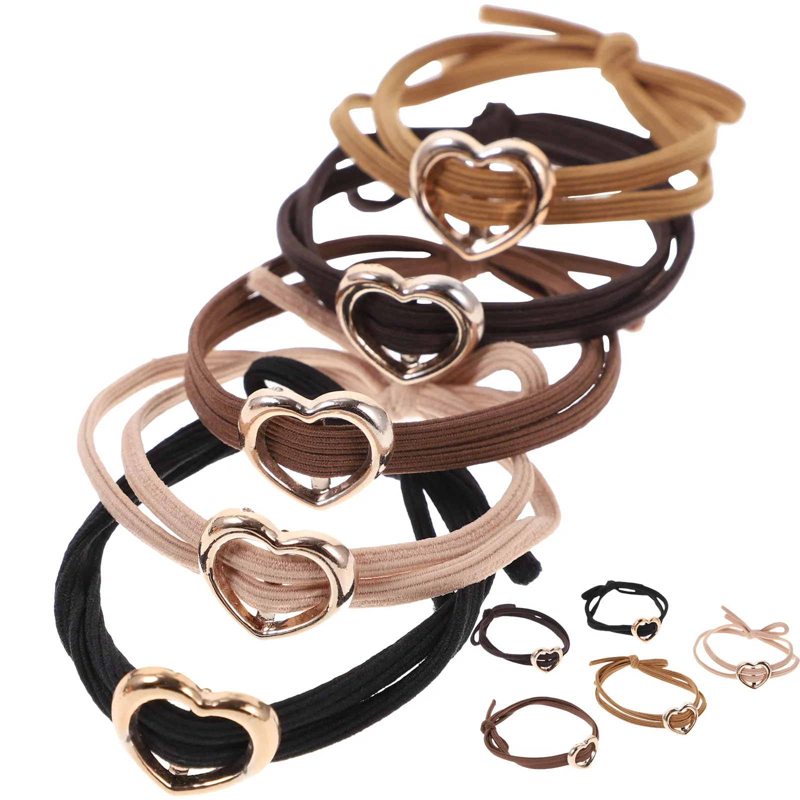 

Набор из 30 мягких эластичных резинок для волос в форме сердца для женщин: резинки для хвоста для повседневного использования, офиса, вечеринок, семейных фотосессий, на ночь