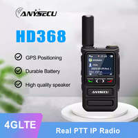 Anysecu HD368 4G Network Radio Work with Real-ptt RTOS System GPS Mini POC Walkie Talkie with Charger Desktop