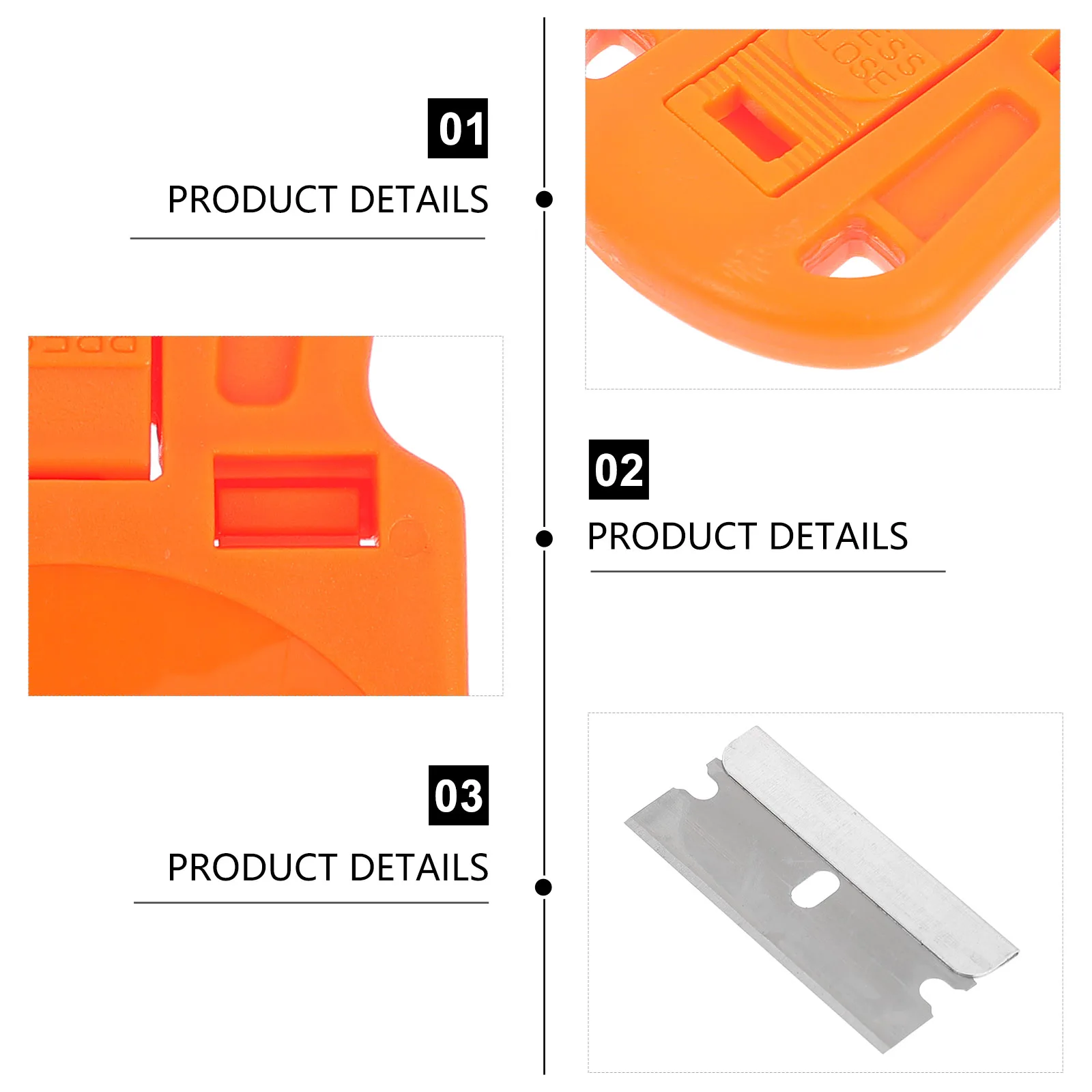 

10pcs Plastic Blade Glass Scraper Paint Hob Car Film Cleaner Tool Razor Spatula Knives Window Tile Floor Sticker Remover