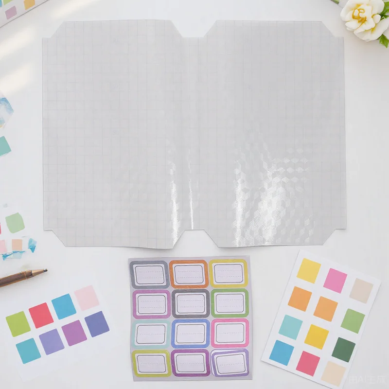 20 قطعة من أغطية حماية الكتاب البلوري، أفلام بلاستيكية شفافة ذاتية اللصق مقاومة للماء لحماية الكتب المدرسية #6