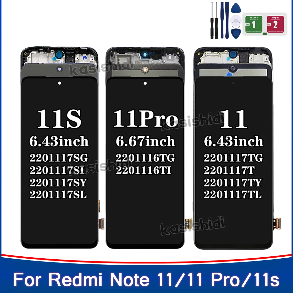 Test For Redmi Note 11 11S LCD Touch Screen 2201117TG 2201117TI 2201117SG Display For Xiaomi Redmi Note 11 Pro LCD 2201116TG