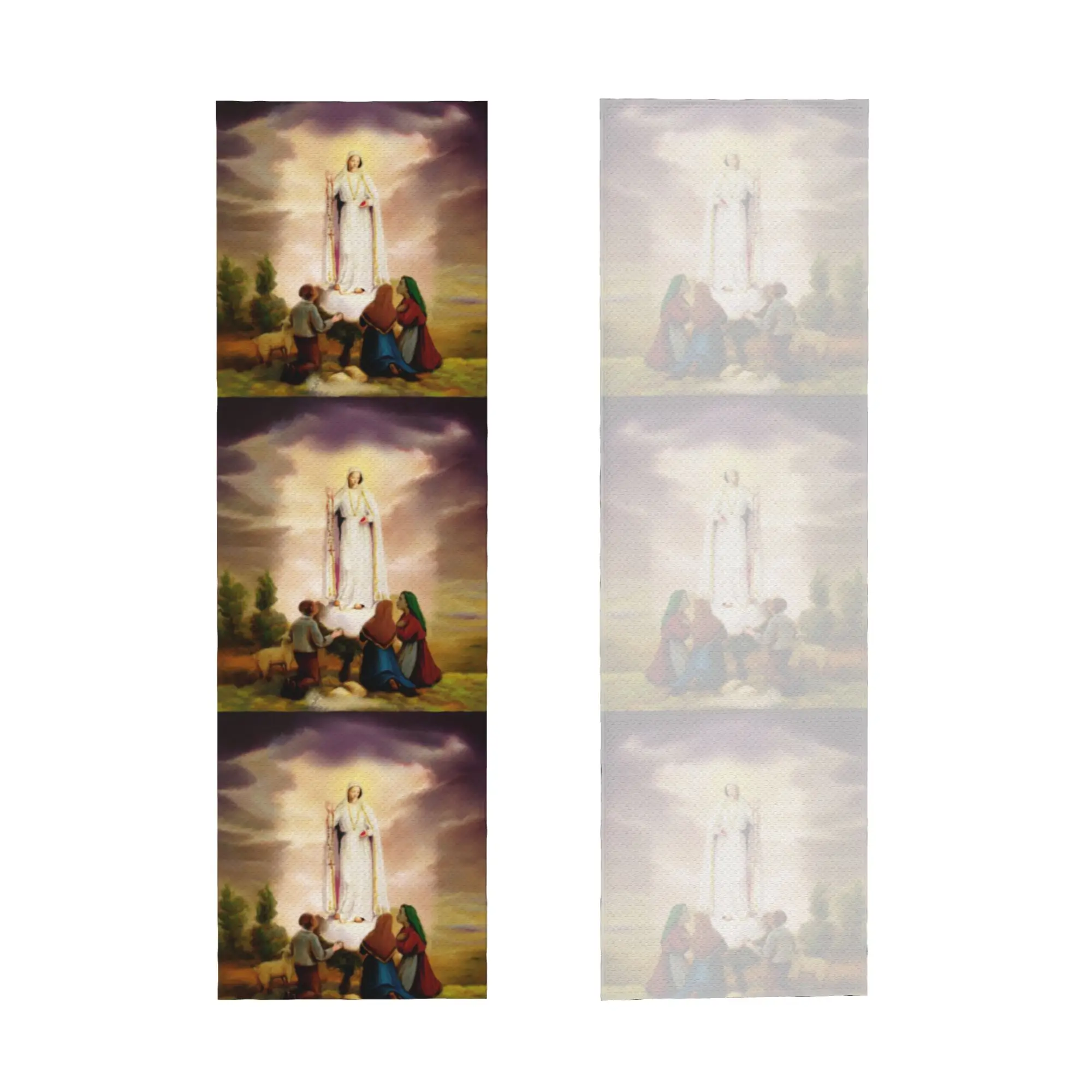Our Lady of Fatima Cold Exercise Towel Face Towel Quick Drying Rosary Catholic Christian Virgin Mary Beach Breathable Cold Towel