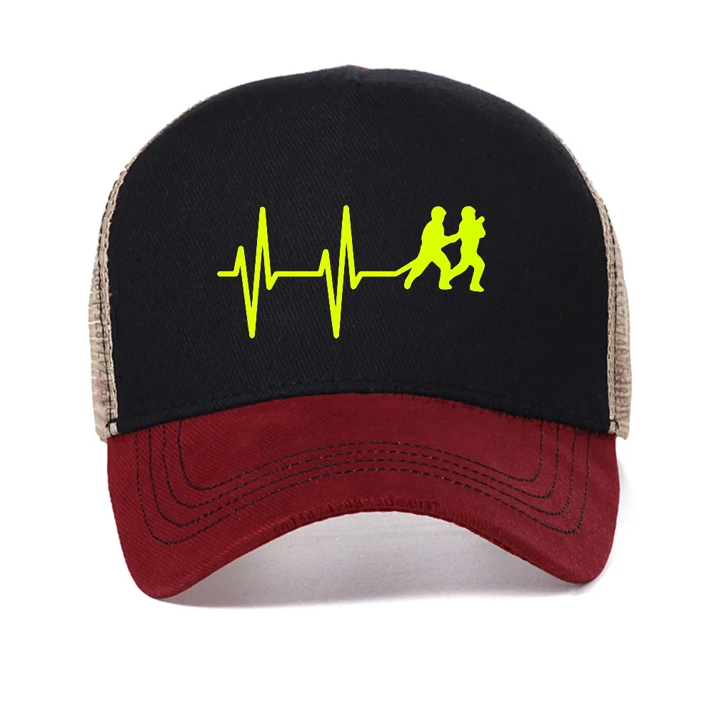 

Fireman Heartbeat Firefighter print baseball cap fashion casual sport mesh sun hat outdoor Adjustable Breathable snapback hats