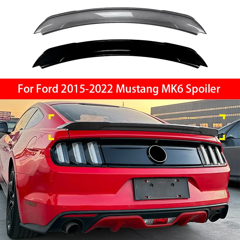 

For Ford 2015 2016 2017 2018 2019 2020 2021 2022 Mustang MK6 Car Rear Spoiler Wing Trunk Lip Tail Trunk Spoiler Trim