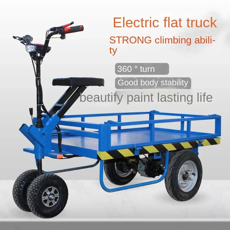 ss26 Construction Site Greenhouse Tricycle Elevator Cart Hand Push Trolley Warehouse Transportation