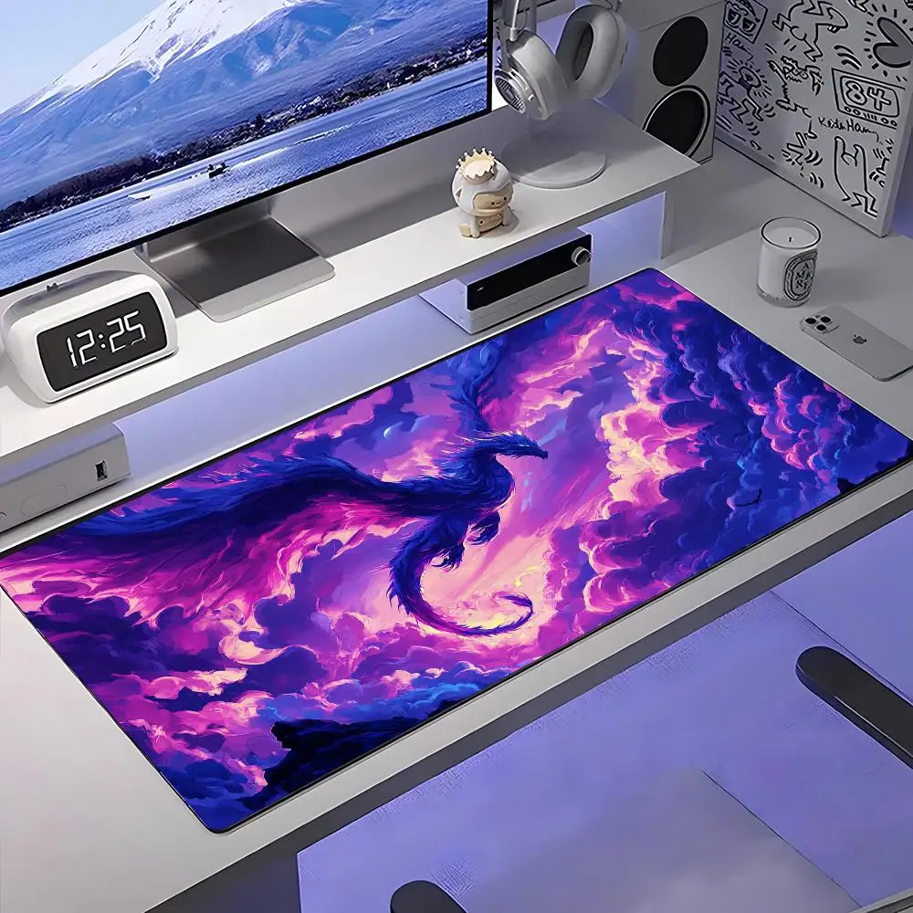 

Коврик для мыши Western Dragon, большой противоскользящий резиновый игровой коврик для мыши, прочный настольный коврик с толстым швом, подходит для офиса и игр