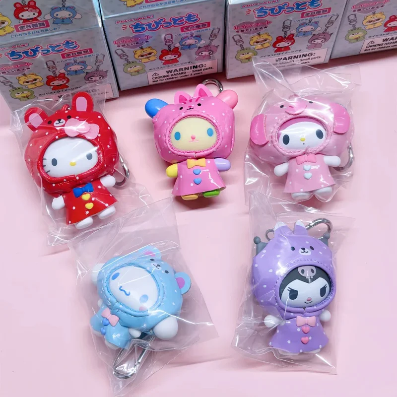Neue Hello Kitty Mini Blind Box Plüsch-Taschenanhänger Niedlicher Cartoon-Charakter Hängende Verzierung Rucksack-Dekoration Spielzeug Geschenk
