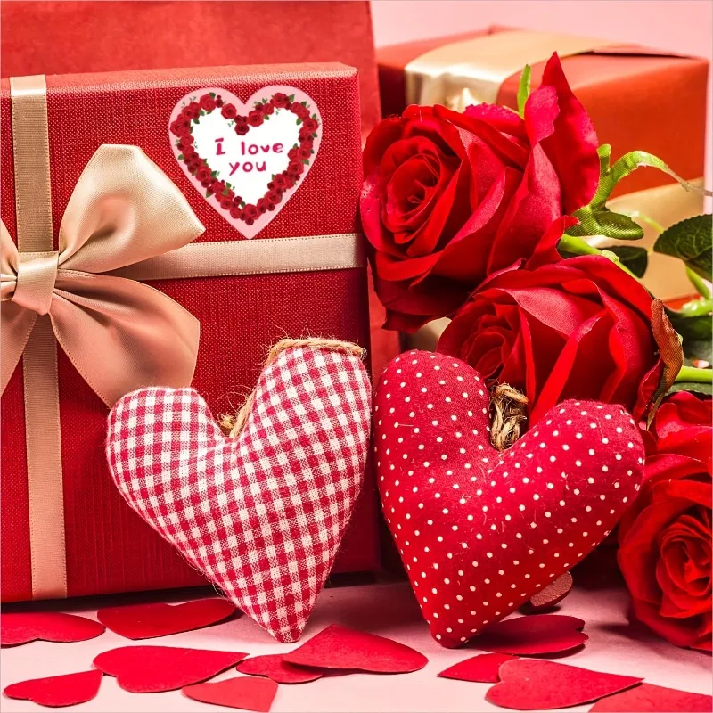 500 قطعة من ملصقات "I Love You" على شكل قلب - ملصقات ختم ذاتية اللصق مقاس 2.5 سم للهدايا وديكورات عيد الحب #1