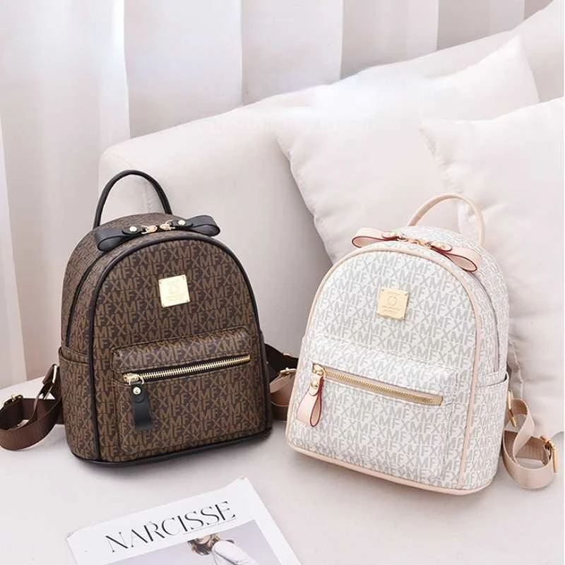 

2024 Women's Fashion Classic Backpack Female Simple Letters Shoulder Crossbody Bag Ladies All-match Large Capacity Backpack