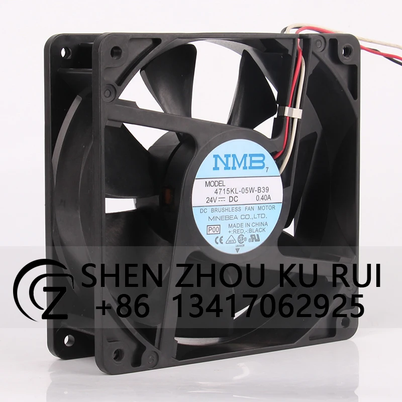 4715KL-05W-B39 Cooling Fan for NMB DC24V 0.4A 120x120x38MM 12CM 12038 Lathe Inverter Centrifugal Industrial Exhaust