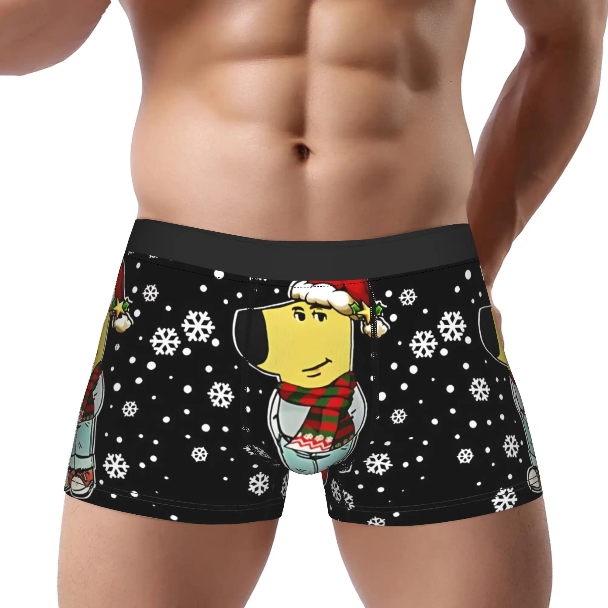 cChill GuyChristmas  Xmas Santa Hat Winter1 cChill guy Underpants Breathbale Panties Man Underwear Print Shorts Boxer Briefs