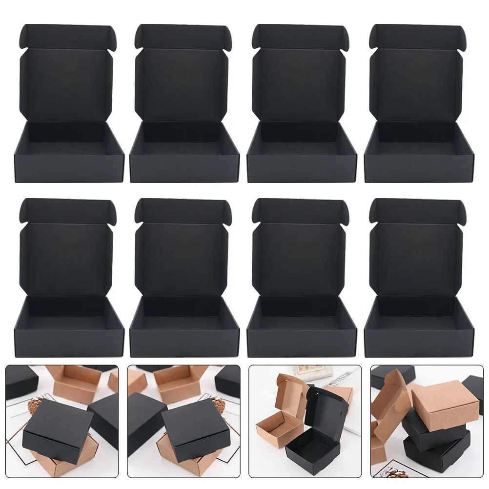 24Pcs Premium Black Packing Boxes Reusable Lightweight Folding Storage Containers for Moving Shipping Organizing Small Items