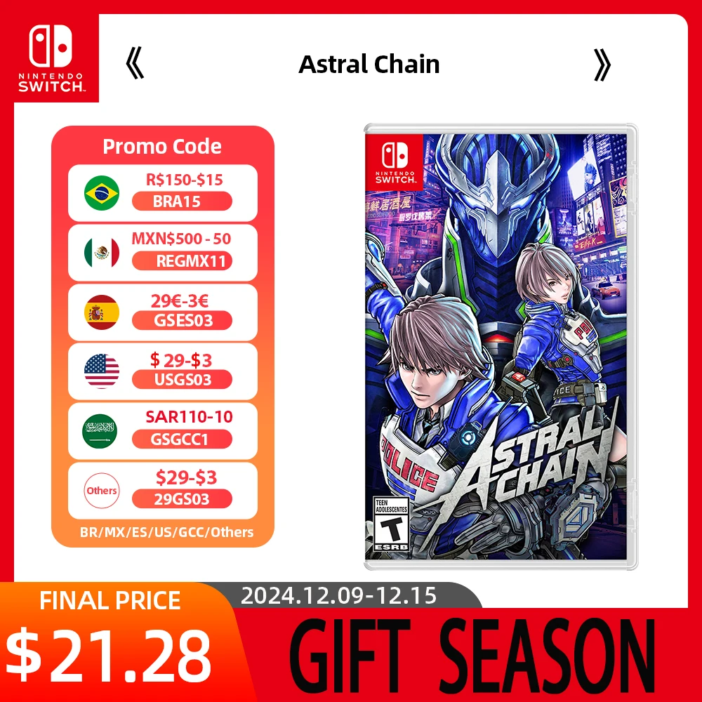 Nintendo Switch -Astral Chain -Game Physics Ink Cartridge Support TV Tabletop Palm Game Mode