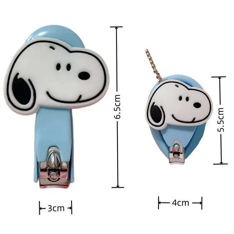 다채로운 스누피 손톱깎이, 스테인레스 스틸, 매니큐어, 손톱 커터, 어린이 발톱 가위 도구, 두 가지 크기 사용 가능