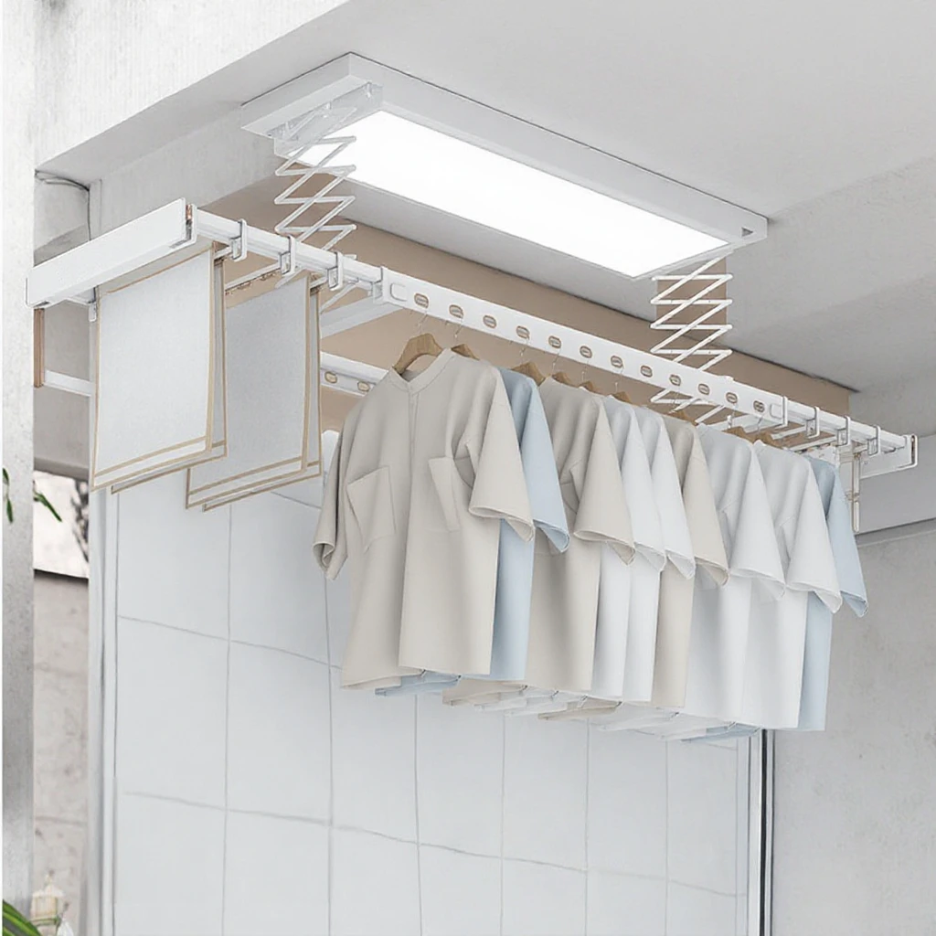 

Electric Clothes Drying Rack for Balcony Ceiling Ultra-Thin Auto-Lifting Clothes Rack