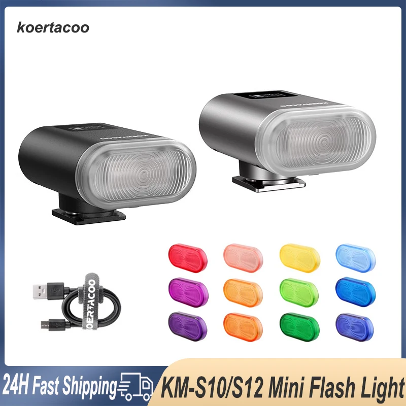 Koertacoo Mini Camera Flash Light 12 Effects Speedlite Hot Shoe Mount for Sony Nikon canon Fuji Panasonic Olympus DSLR Camera