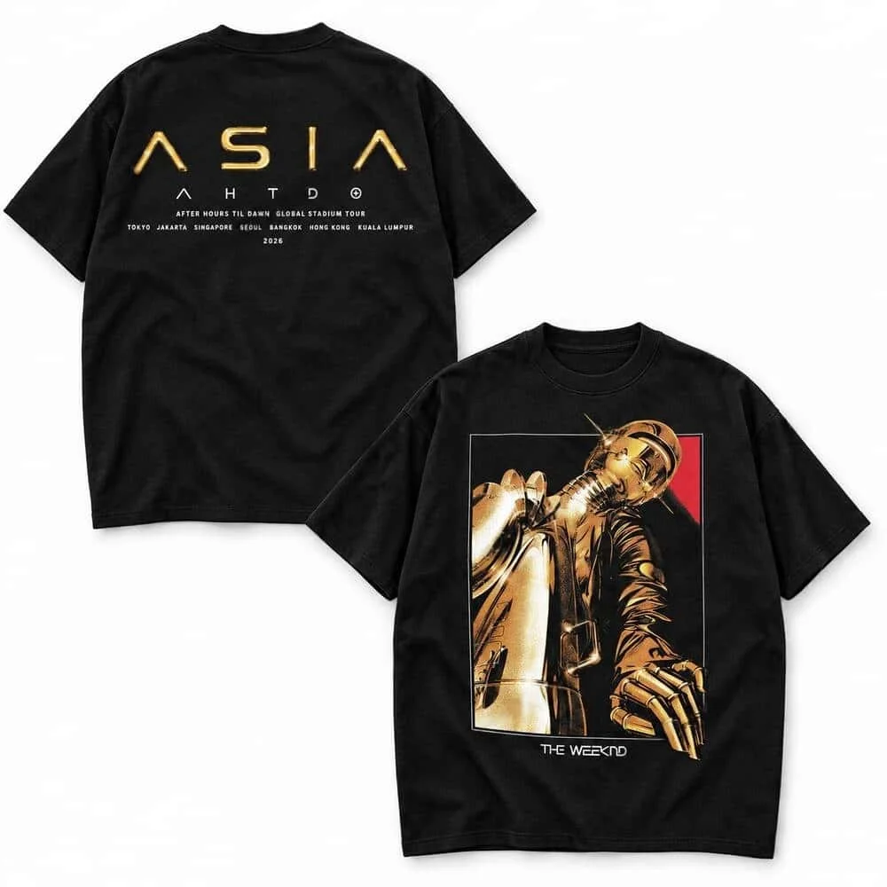 The Weeknd After Hours Til Dawn Tour At PGE Narodowy Warsaw Poland 2026Summer Men Women Sports Breathable T-shirt Streetwear Y2K