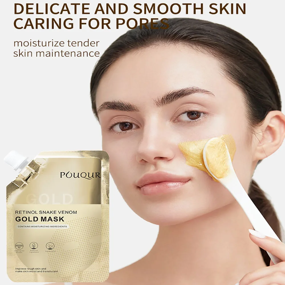 

100g Moisturizing Oil Control Moisturizing 1/2/3Pcs Gold Mask Skin Care Facial Mask Retinol Snake Venom Peptide