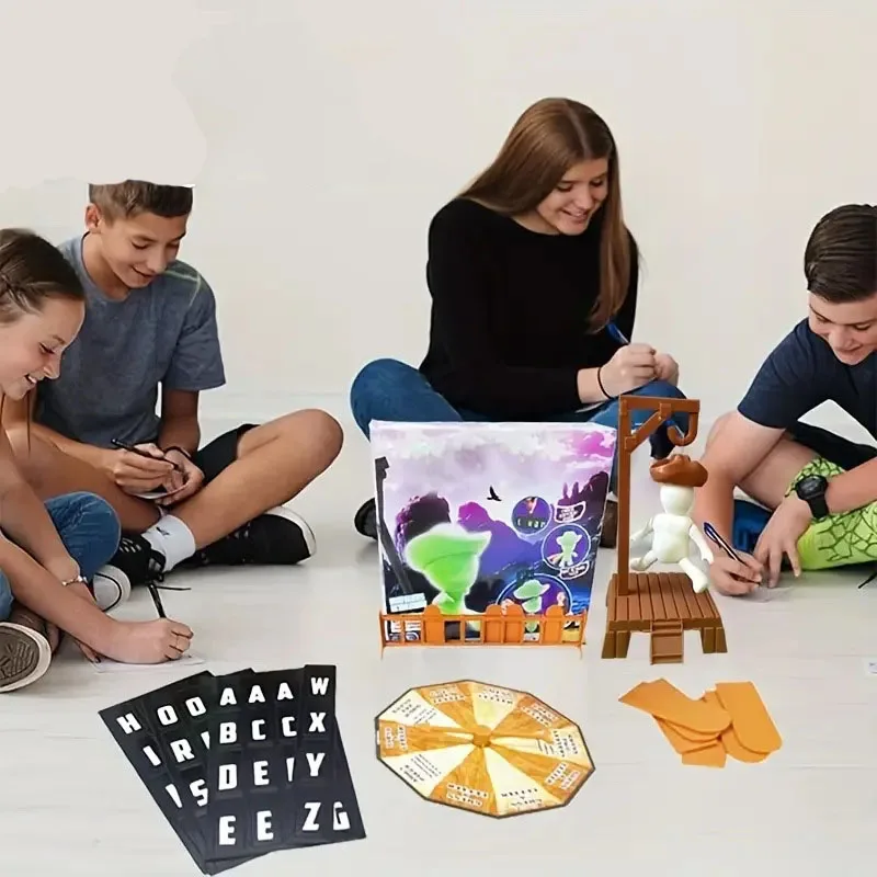 

Cowboy Magnetic Hangman Board Games Mystery Guessing Word Before Hank Falls Hanging with Doll Travel Table Game