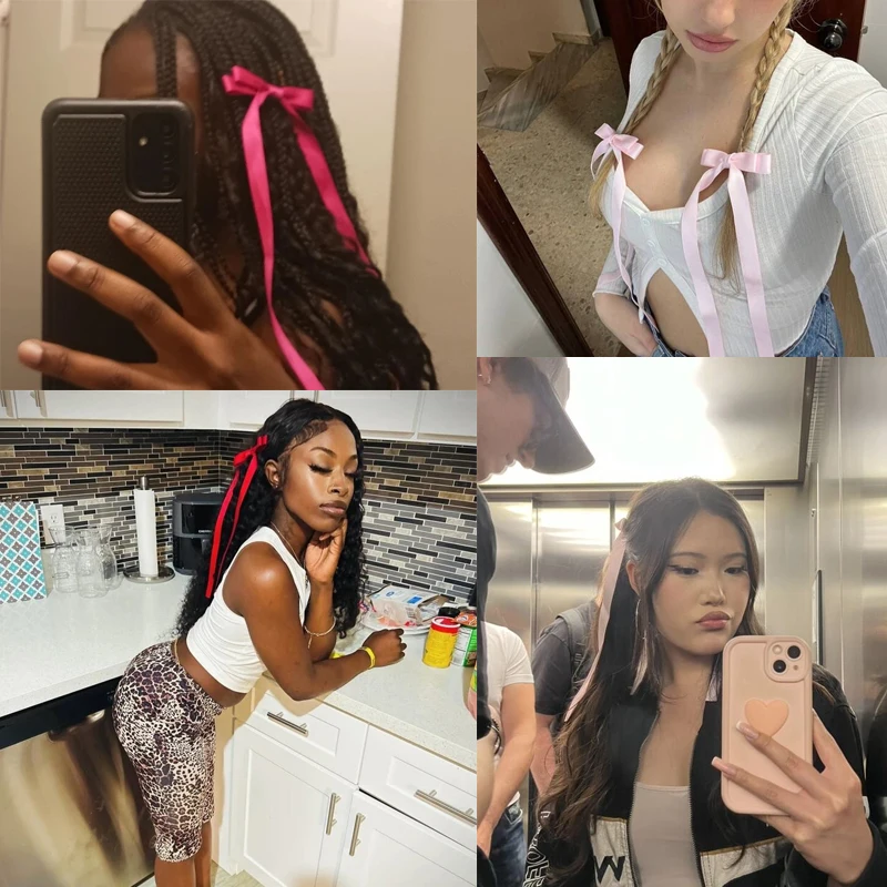 Lystrfac 2 ピース/セット女性ベルベットヘアピン弓ロングリボンヘアクリップファッションヴィンテージバレッタカモノハシクリップヘアアクセサリー